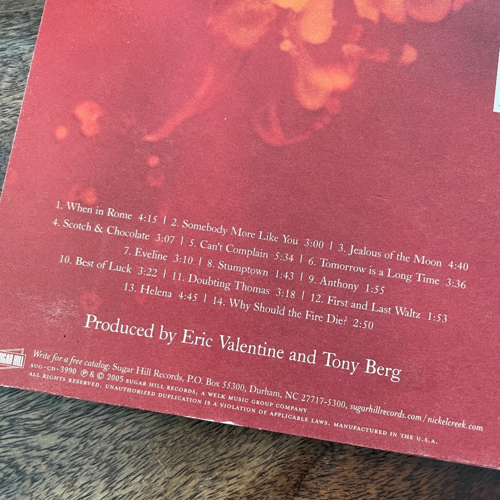 🎁Nickel Creek Music CD, Why Should the Fire Die? - Picture 3 of 3